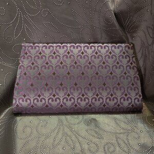 Whimsical Lavender Swirl Clutch – Elegant Small Purse for Weddings, Events & Eve